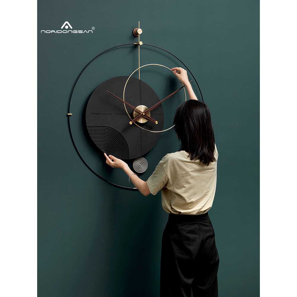 북유럽 벽시계 모던 대형 디자인 사무실 인테리어 A형-검은색(80cm) - 상세 이미지 2