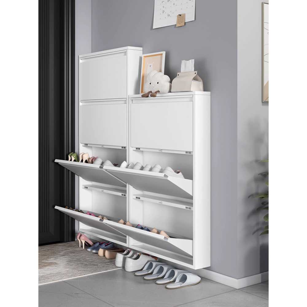 틈새 신발장 인테리어 정리함 서랍 집 원목 랙 폭좁은 12.2cm 2칸 510mm - 상세 이미지 5