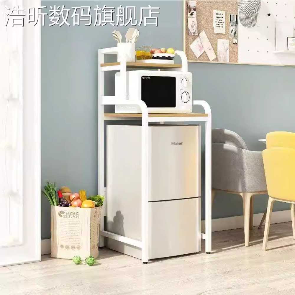 소형 냉장고 수납장 팬트리장 사무실 렌지 원룸 주방 50x50x90 + 월넛 1단 - 상세 이미지 4