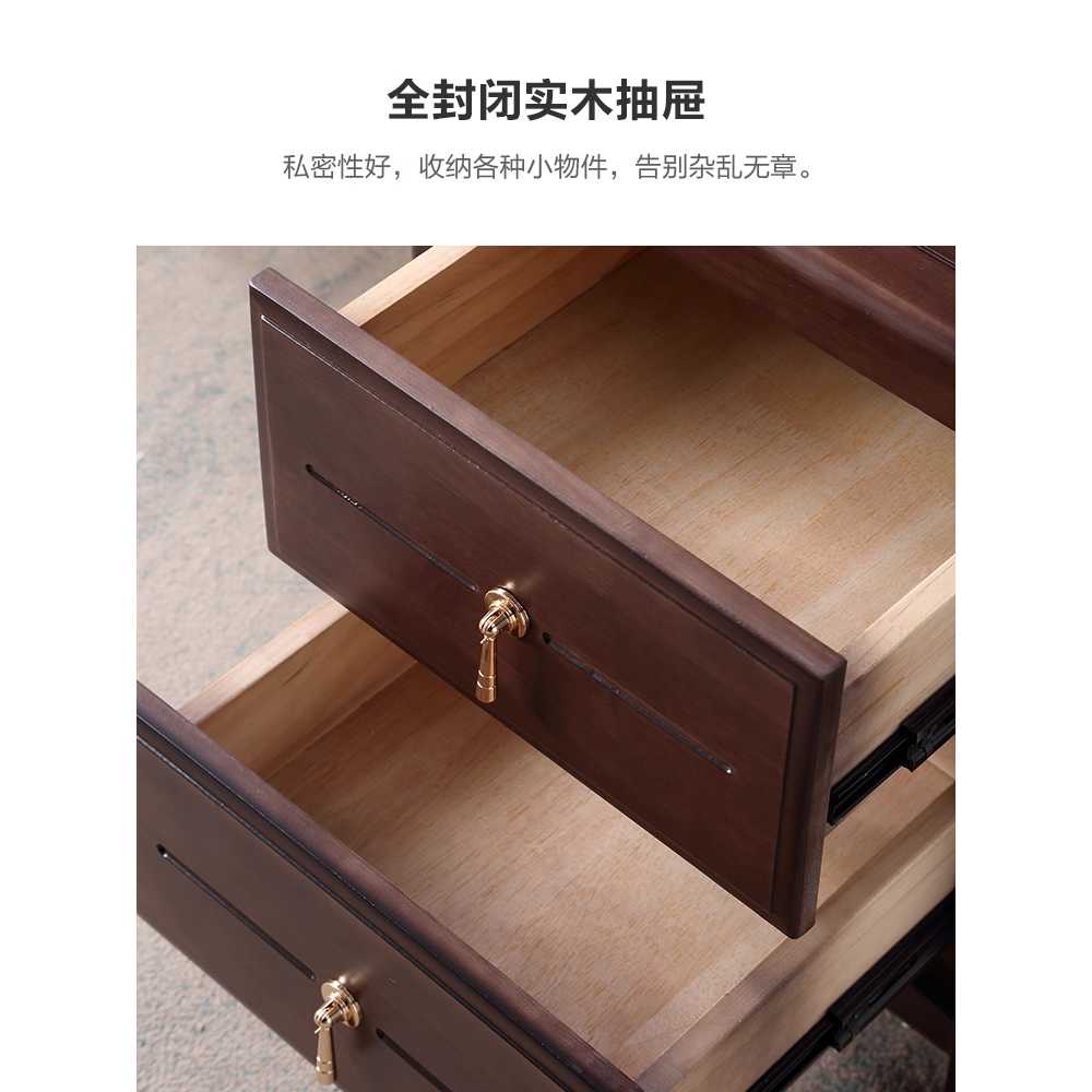 빈티지 협탁 고재 서랍장 수납장 티테이블 사이드 흑단 30x41x51 - 상세 이미지 3