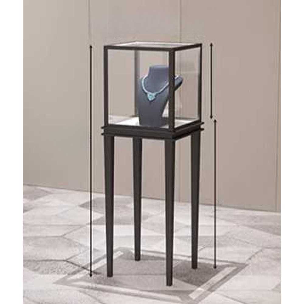 주얼리 쇼케이스 반지 전시장 풋 진열대 액세서리 금 45x45x140 블랙/골드/화이트 - 상품 이미지