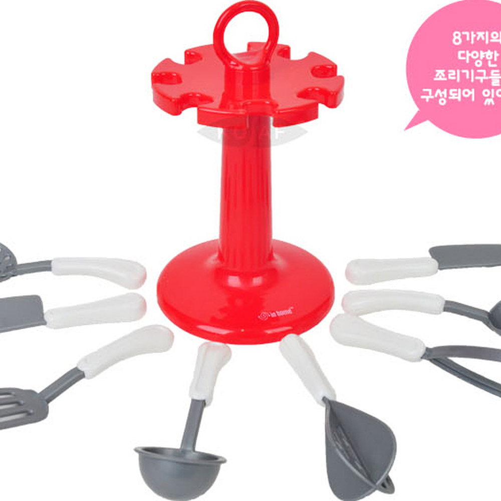 안전모서리유치원주방놀이세트 빨강어린이집 회색소꿉놀이세트 8종 - 상세 이미지 2