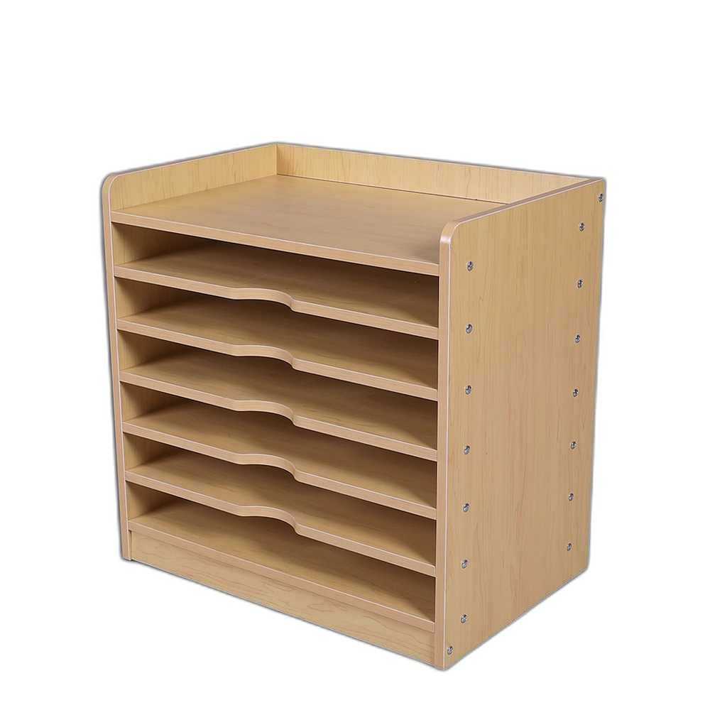 도화지 보관함 오크 서류함 정리함 종이 절지 수납함 단풍나무 6단 60x40x60 - 상품 이미지