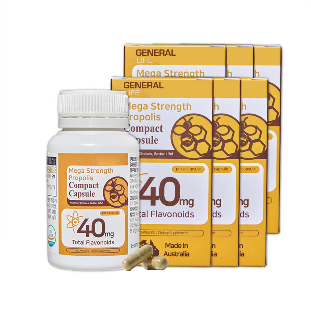호주산 메가 스트렝스 프로폴리스 캡슐 플라보노이드 40mg 60캡슐, 6개 - 메인 이미지