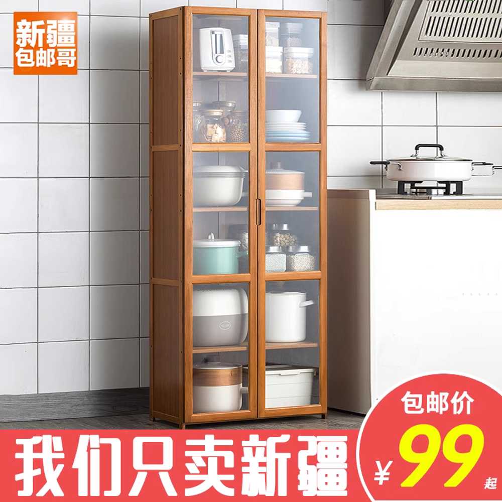 빈티지 수납장 가구 인테리어 원목 다기능 거실 우드 브라운 60cm - 4단(더블도어) - 상세 이미지 2