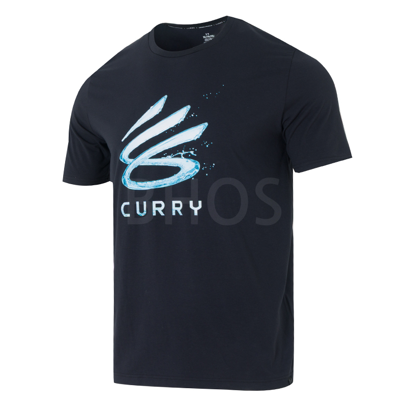 언더아머 Curry Splash Wdmrk 블랙 남성 티셔