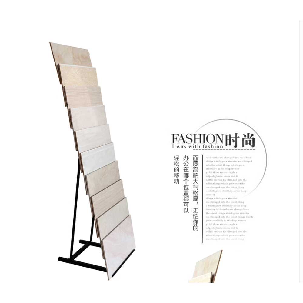 타일 거치대 전시대 샘플 진열대 스탠드 받침대 랙 검정 단면 300x600 - 상세 이미지 3