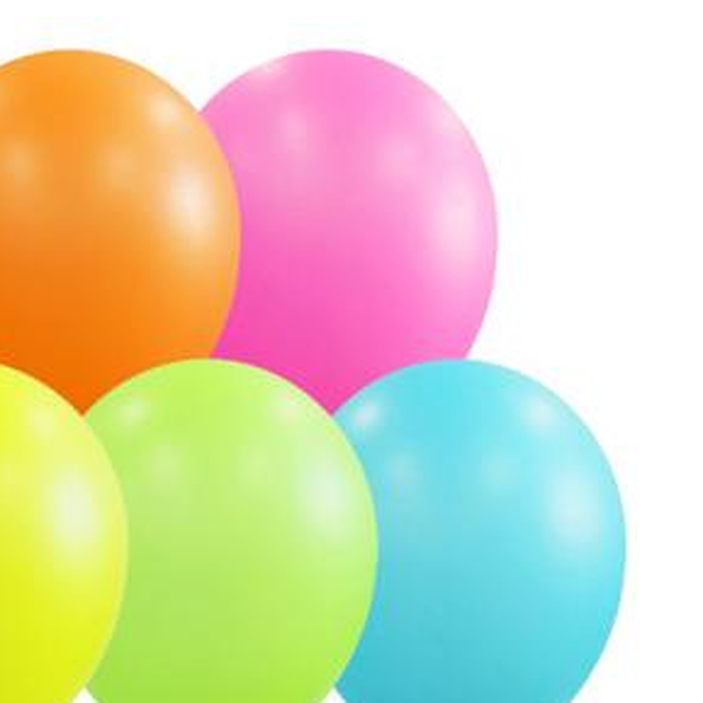 혼합컬러이벤트용품 형광색생일파티둥근풍선 네온컬러생일풍선 50개입 - 상세 이미지 4