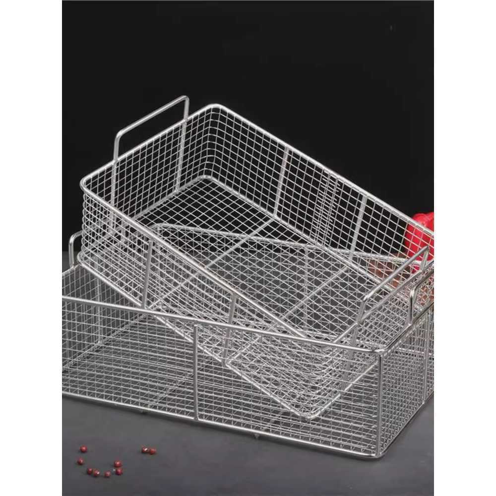 사각 스텐 채망 튀김망 야채물빼기 채반 기름망 밧드 40x30x10cm - 상품 이미지