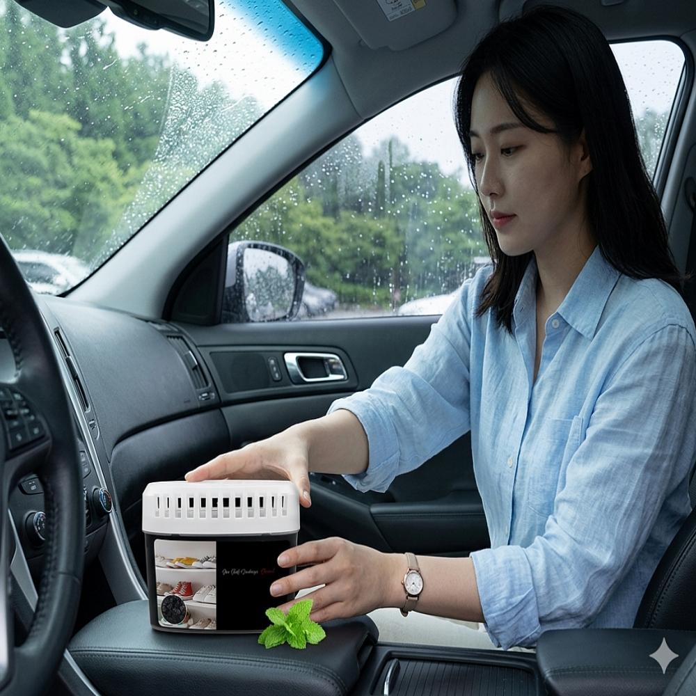 신발장 탈취제 참숯 신발장냄새 가정용 화장실냄새 거실 실내 자동차내부 300g - 상세 이미지 4