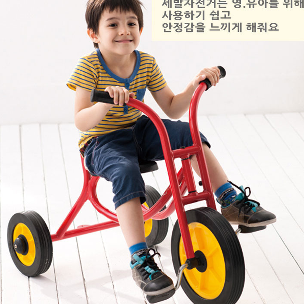 중형보조바퀴자전거 빨간색유치원아기자전거 스틸프레임어린이집 5세 6세 7세 - 상세 이미지 4