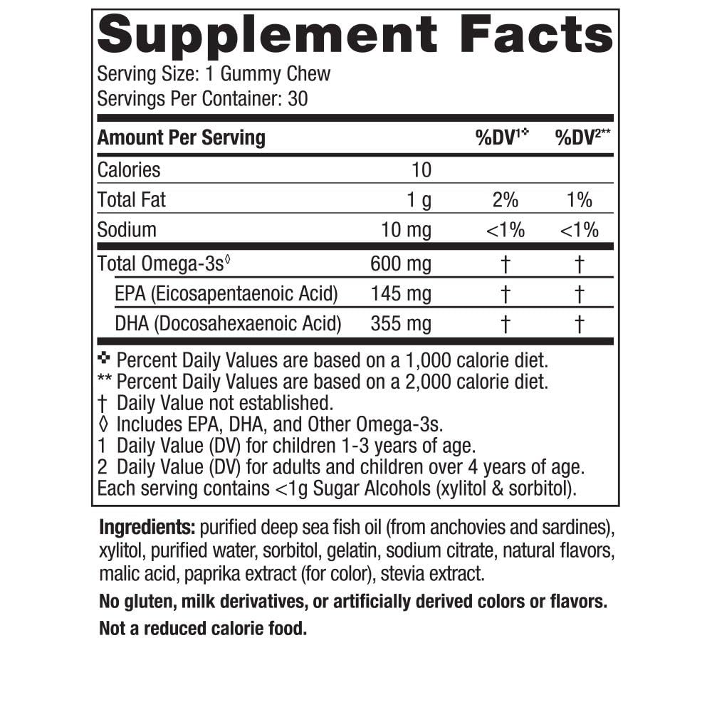 노르딕 내추럴스 어린이 오메가3 600mg 키즈 DHA 젤리타입 30구미 4개월분 - 상세 이미지 3