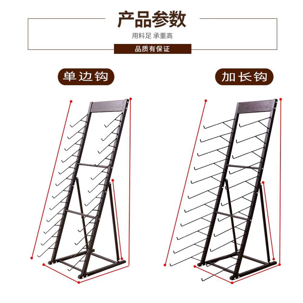 마루 전시대 원목 벽선반 거치대 리모델링 일자봉 휠 각면12개-후크210mm - 상세 이미지 3