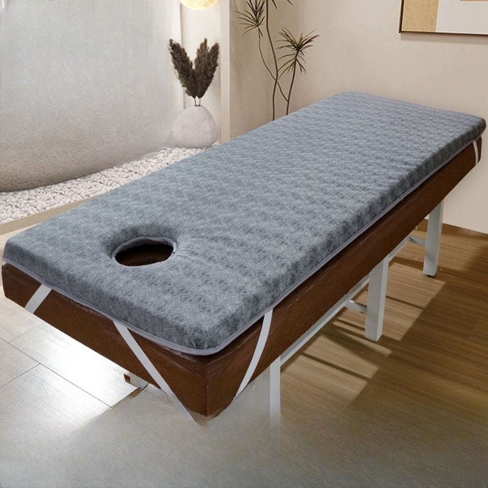 접이식 미용배드토퍼 마사지침대 커버 시트 뷰티샵 매트 그레이 80x190cm 두께 5cm - 상품 이미지