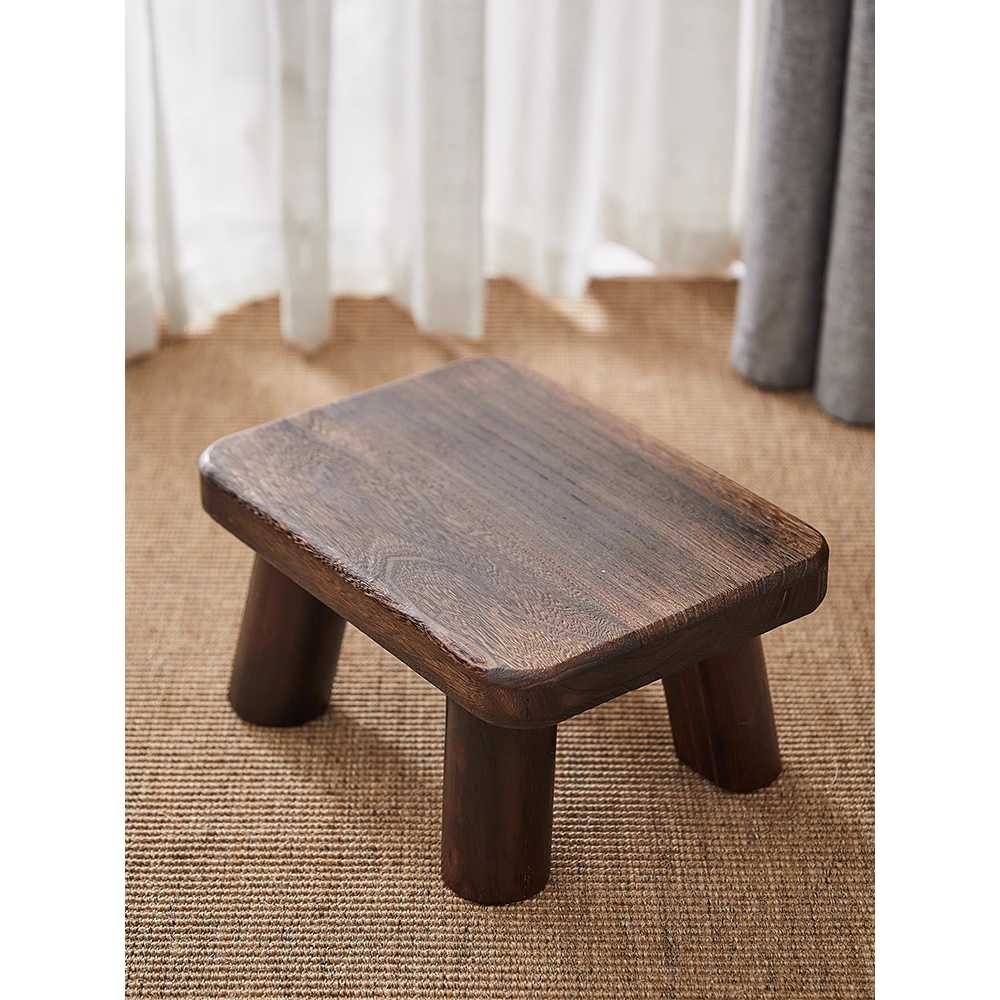 일본식 낮은 의자 체어 좌식 우드 원목 미니 스툴 소형 36x26x18cm - 상세 이미지 3