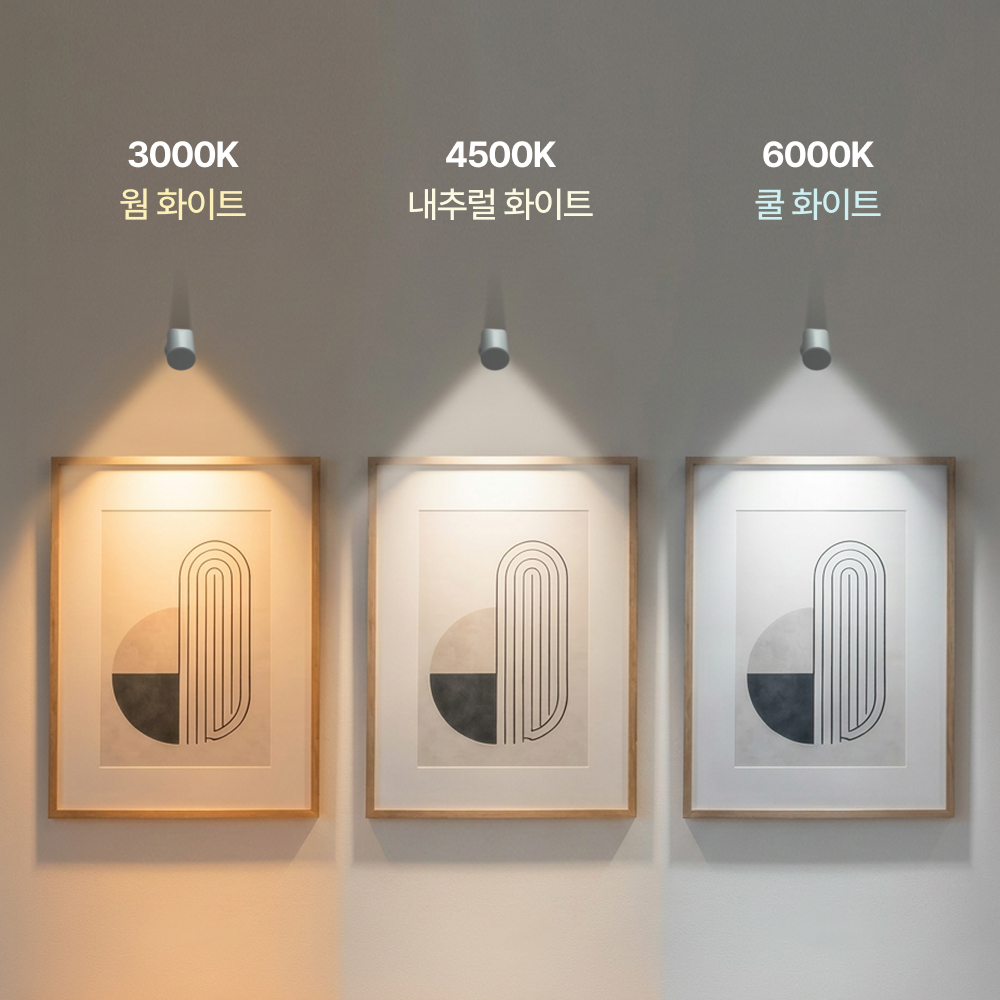 파카이 3in1 스틱 센서등 각도조절 충전식 무타공 무선 LED 막대형 - 상세 이미지 4