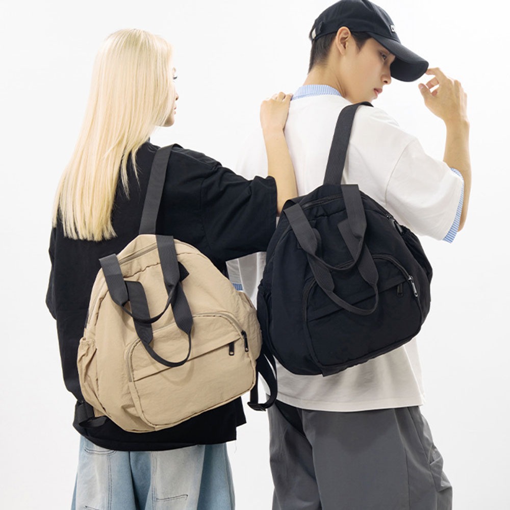 가벼운 캐주얼 백팩 나들이 외출 여행 배낭 토트백 겸용 가방 방수 백팩 - 상세 이미지 4