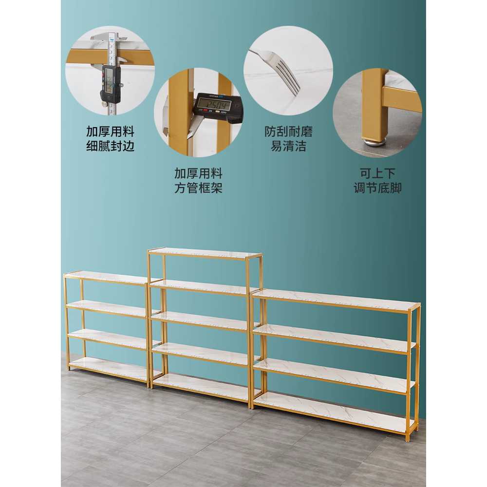 구두 진열장 신발거치대 매대 슈즈랙 신발받침대 가게 검은색 4단 60x30x115 - 상세 이미지 5