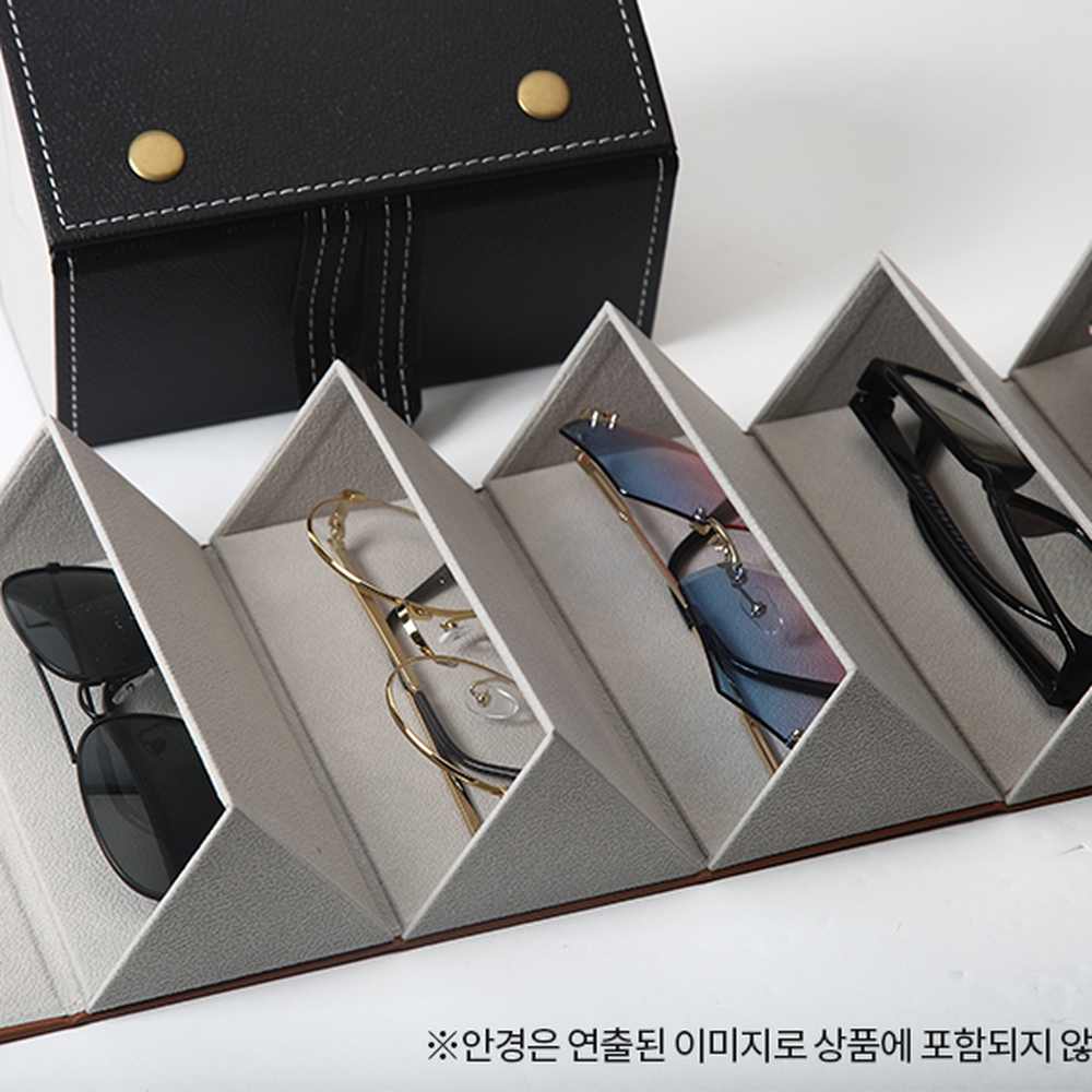 돌돌말아보관 5칸안경케이스 썬글라스여러개보관함 벽걸이안경집 - 상세 이미지 2