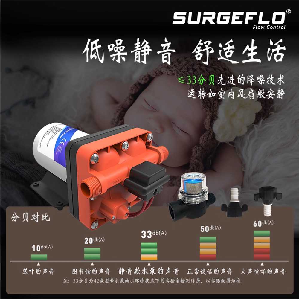 양수기 펌프 수중 고압 전동 모터 파이프 다이어프램 DPHC-T42(단축) 12V - 상세 이미지 3
