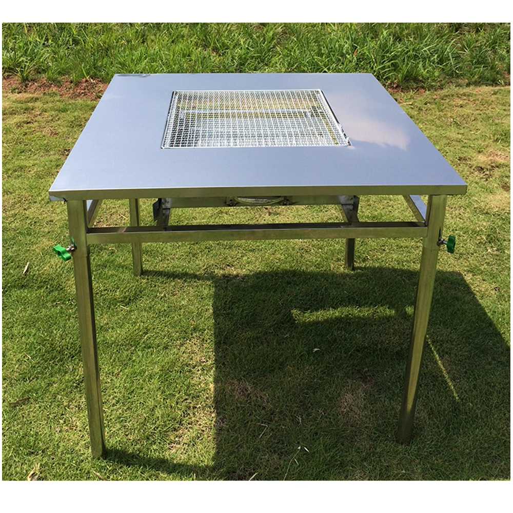 화로테이블 화로대 캠핑 접이식 야외 바비큐 BBQ 화로 정사각 55x55 - 상세 이미지 3