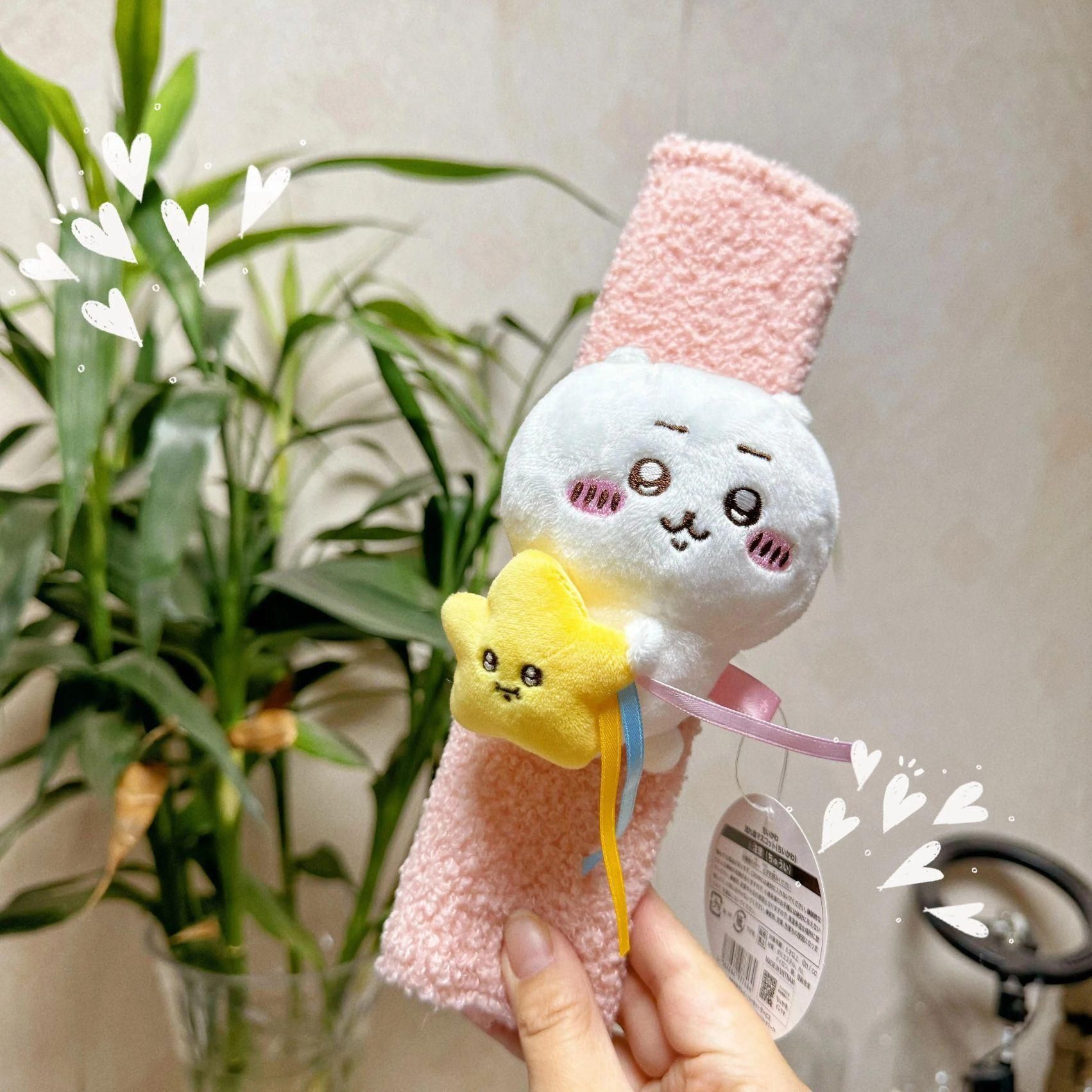 치이카와 자동차 안전벨트 커버 어깨 보호 우사기 하치와레 커플 차량 실내 장식 치이카와 - 상세 이미지 4