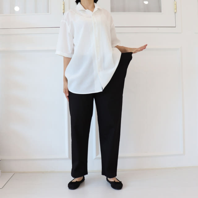 자체제작 일자 스판 9부 바지 허리 밴딩 밑위긴 팬츠 XL 2XL