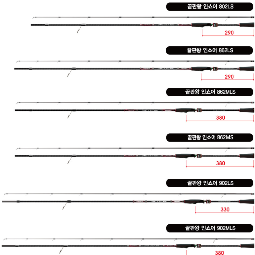 다낚시 끝판왕 인쇼어 워킹 광어 우럭 농어 풀치 낚시대 962MS, 2.92m 판매처 상세 정보 이미지 2