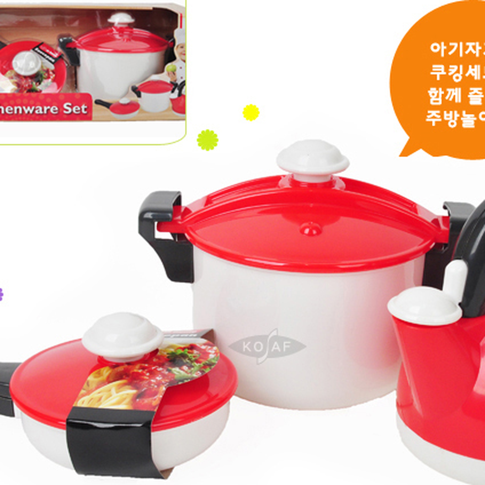 주전자유치원교구소꿉놀이세트 후라이팬음식만들기 밥솥어린이집교구주방놀이세트 3종세트 - 상세 이미지 3