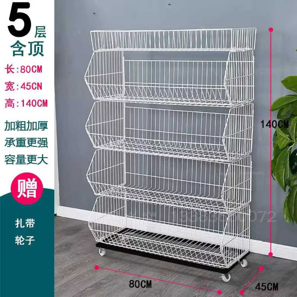 스낵 선반 편의점 진열 매점 정리대 바구니 과자 라면 5단 블랙 46X45X140 - 상세 이미지 2