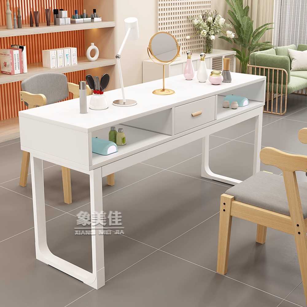 네일샵테이블 데스크 작업대 시술 다기능 뷰티샵 책상 흰색 80x40x78 서랍 없음 - 상세 이미지 4