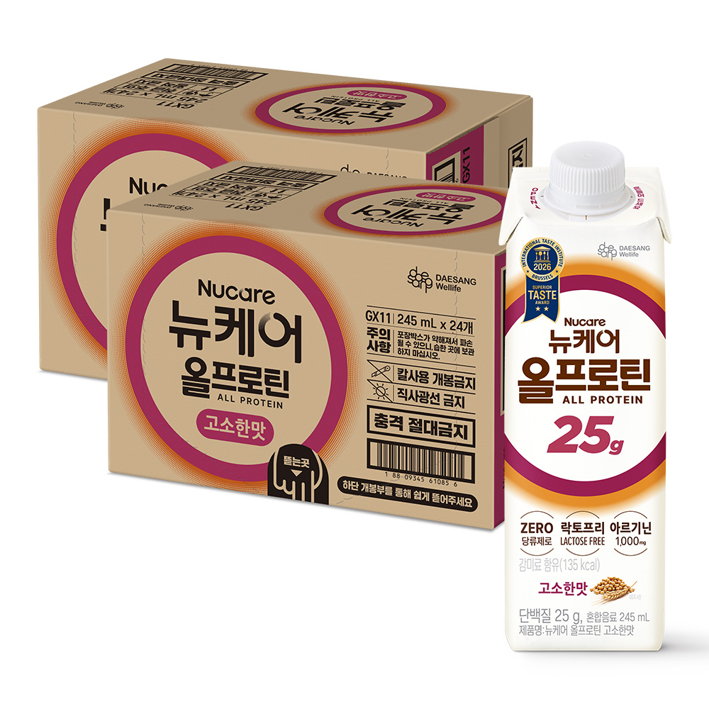 [단백질 25g] 뉴케어 올프로틴 고소한맛 단백질음료 245ml, 48개 - 상품 이미지