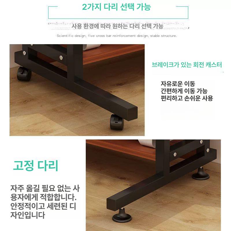 1인 컴퓨터 책상 원룸 소형 세트 가정용 의자 80 블랙 - 상세 이미지 4