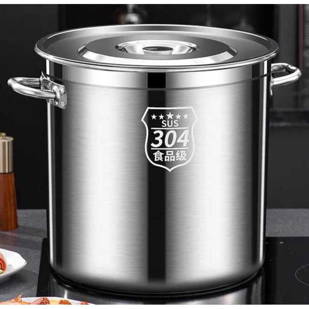 곰솥 큰 스텐 대형 업소용 곰탕냄비 국통 90L 들통 두꺼운 20x20-6L - 상품 이미지