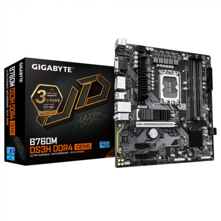기가바이트 GIGABYTE B760M DS3H D4 GEN5 제이씨현 인텔 메인보드