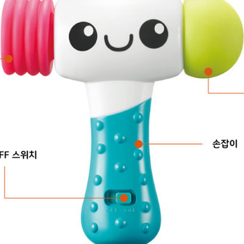 LED조명 안전실리콘 유아뿅망치 망치놀이장난감 청각발달완구 - 상세 이미지 4