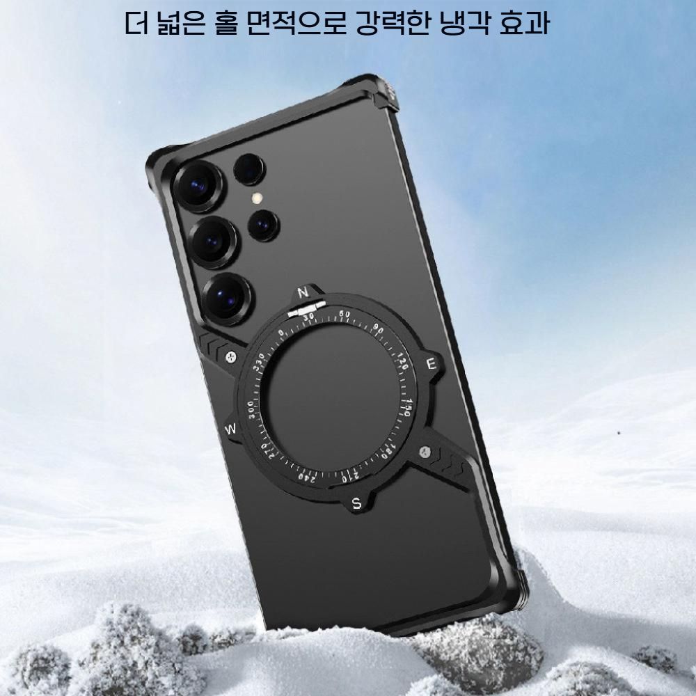 갤럭시s26 울트라 케이스 회전 그립 거치대 프레임 메탈 커버 - 상세 이미지 5