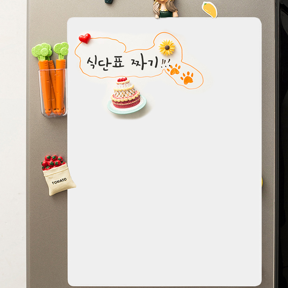 고무자석화이트보드 냉장고부착보드 식단표메모판 자석게시판 미니 - 상세 이미지 4