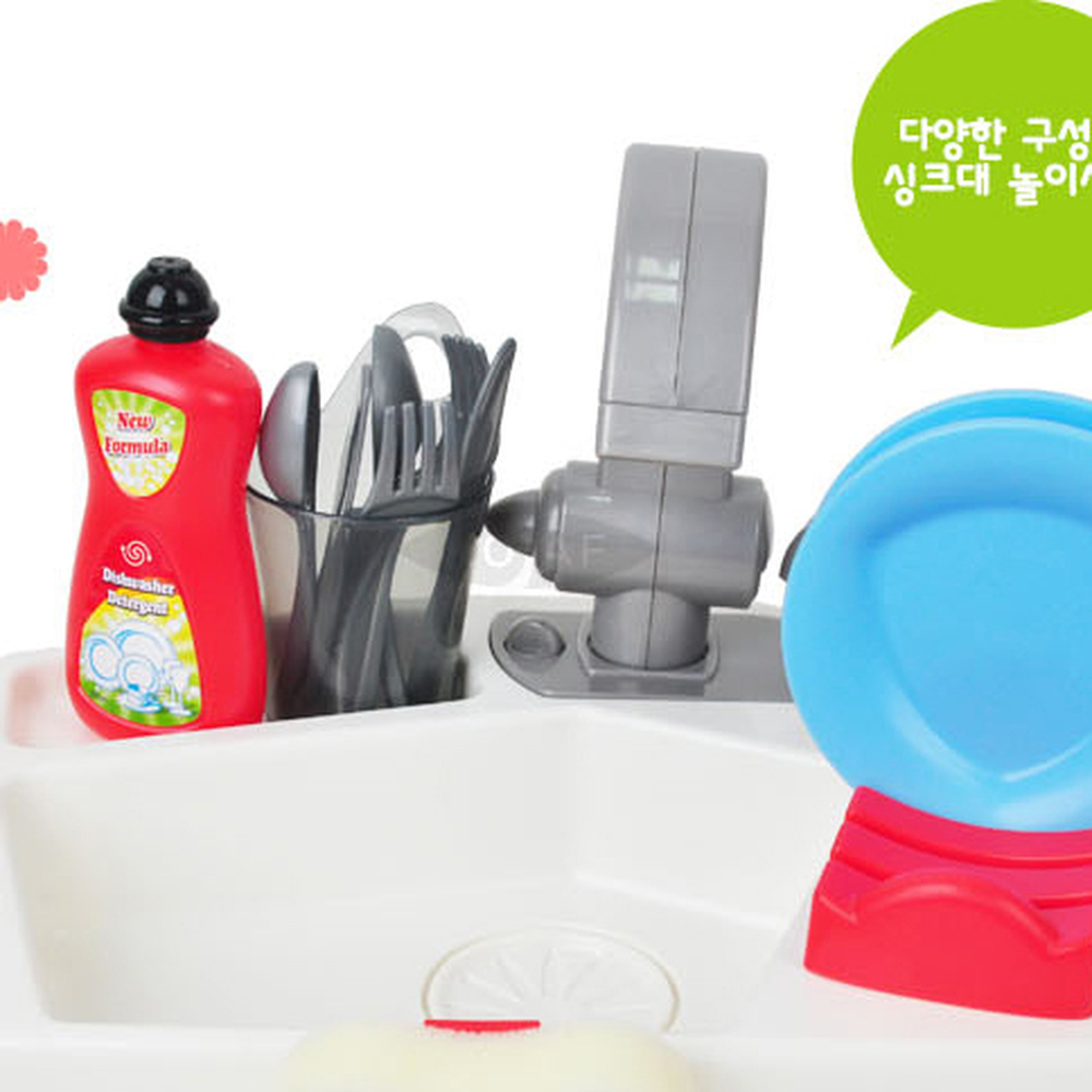 화이트 블루싱크대놀이 레드설거지놀이 5세놀이 6세놀이 7세놀이 - 상세 이미지 2