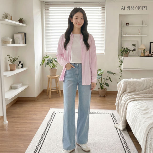 로엠 린넨 와이드 데님 (기본ver.) RMTJG25G02