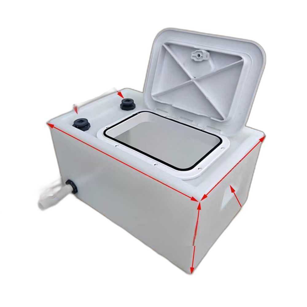 횟집 물고기통 다용도 저장박스 이송 운반 낚시 수조 45L 54x34x28 구경 29x19 - 상품 이미지