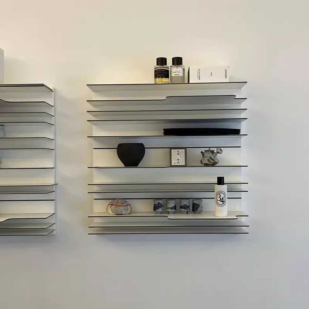 벽걸이 선반 다용도실 진열장 인테리어 수납 홈카페 블랙 30x20x60CM 이미지 6
