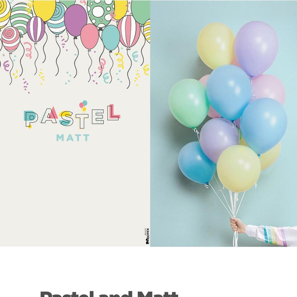 파스텔톤어린이집파티풍선 여름성경학교유치원 무광생일파티생일풍선 100p 5색 12인치 - 상세 이미지 2