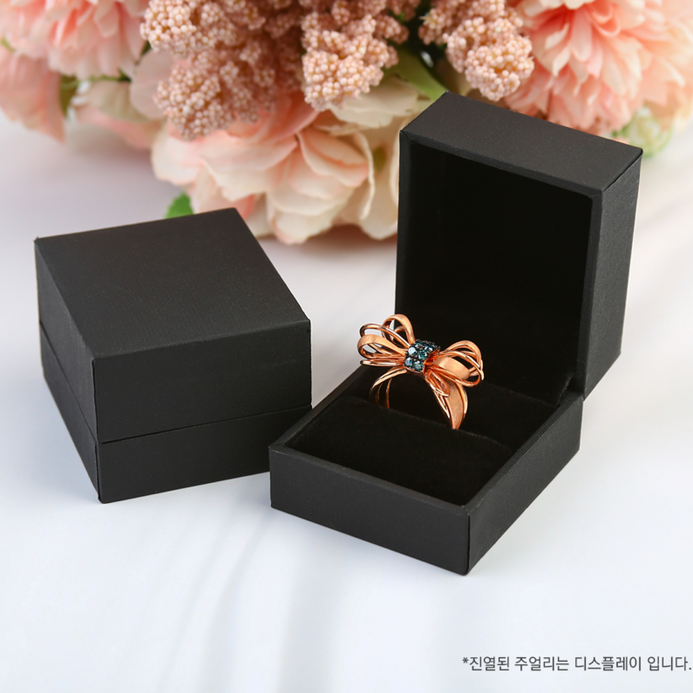 사각블랙 무지반지케이스 판촉반지선물포장박스 반지포장박스 - 상세 이미지 2