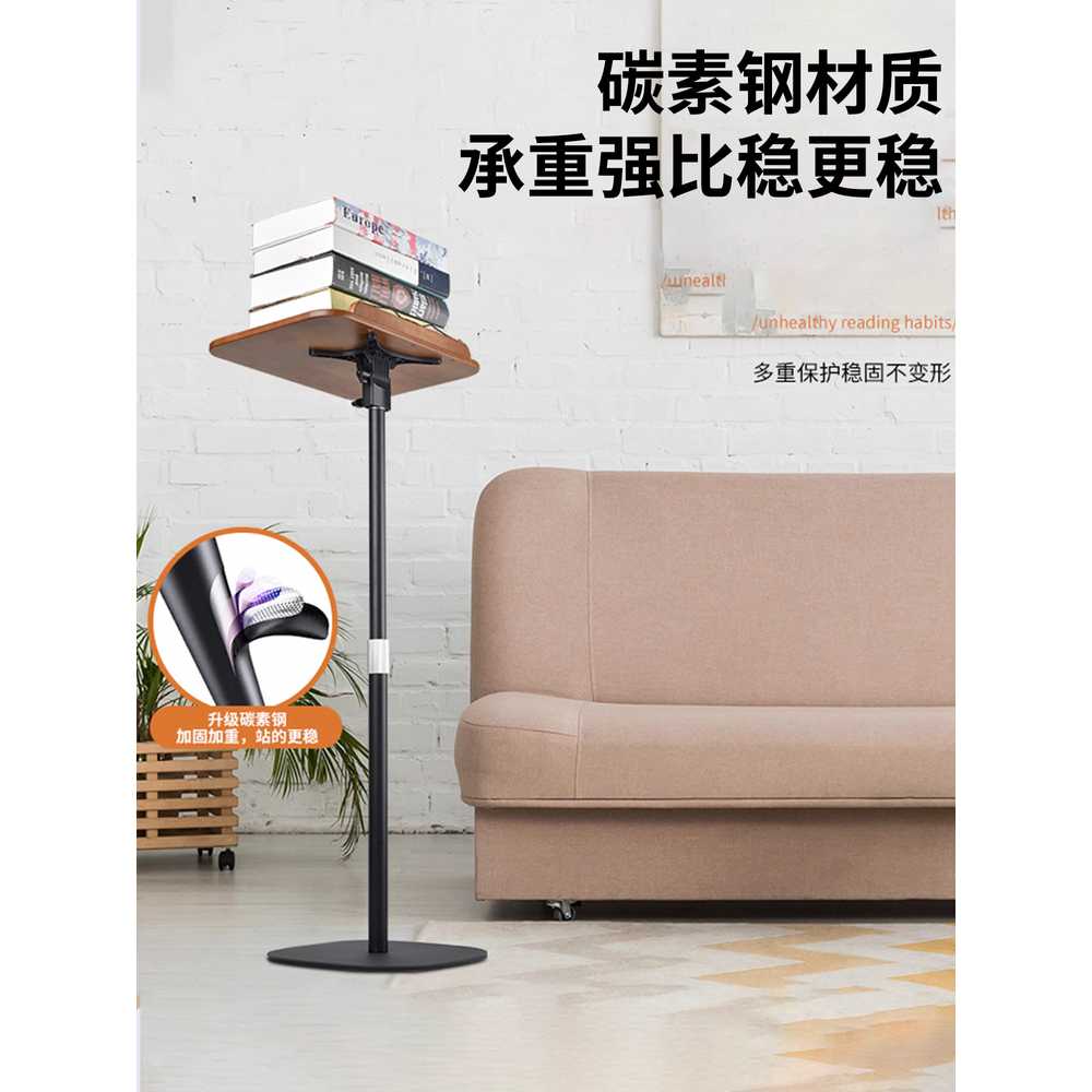 스탠딩 독서대 각도 북스토퍼 발표대 높낮이독서대 월넛 3단 30-70cm - 상세 이미지 4
