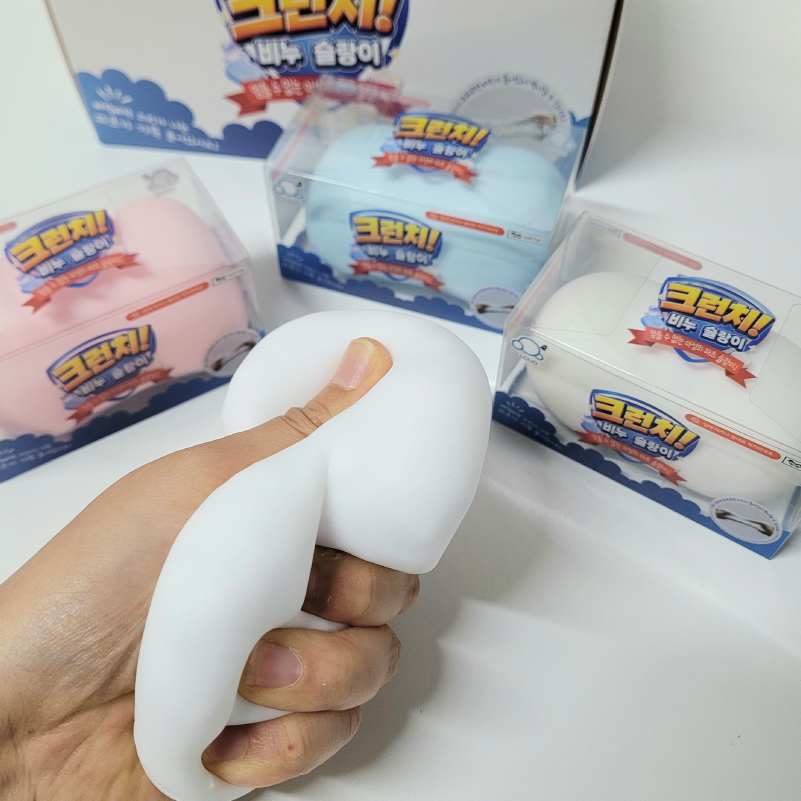 비누 크런치 슬랑이 말랑이 크랑이 슬라임 스퀴시 스트레스볼 장난감 주물럭 쫀득 모찌 - 상품 이미지