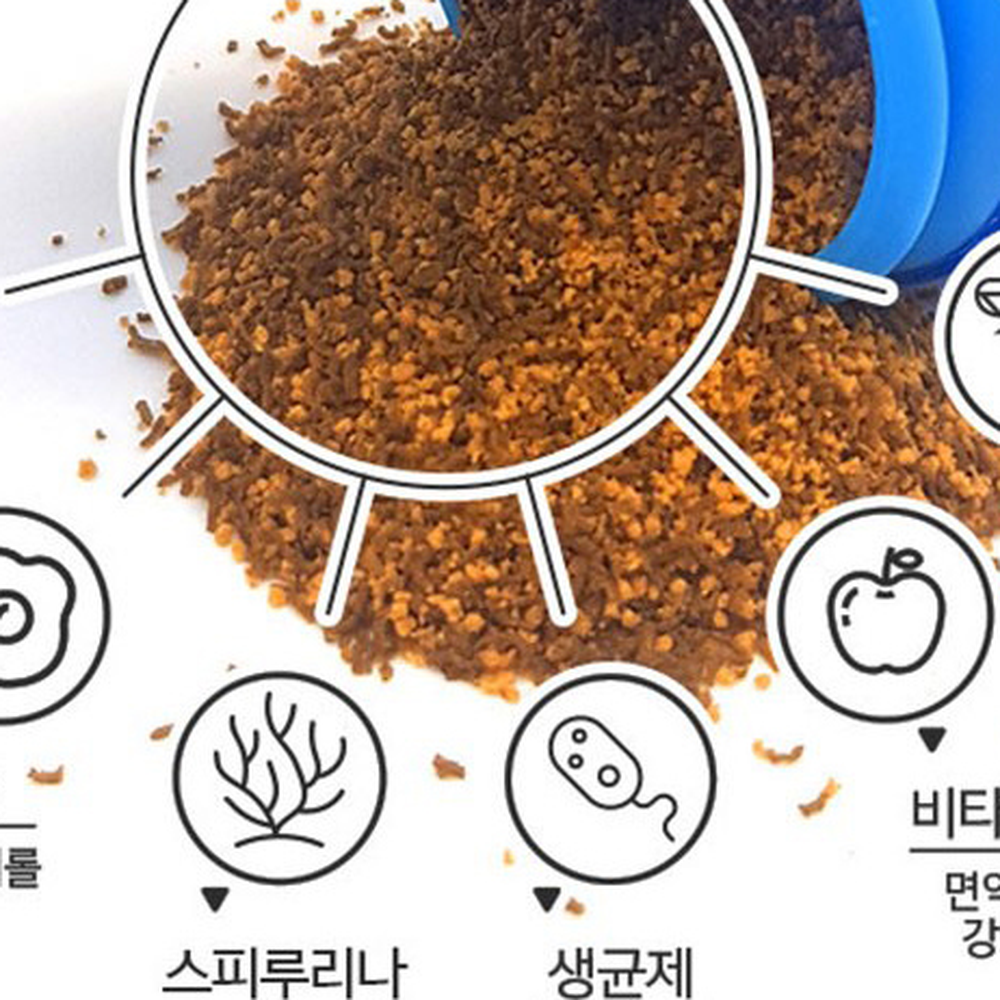 영양균형건강증진구피사료 발색강화수질개선구피먹이 소화흡수열대어사료 55g - 상세 이미지 5