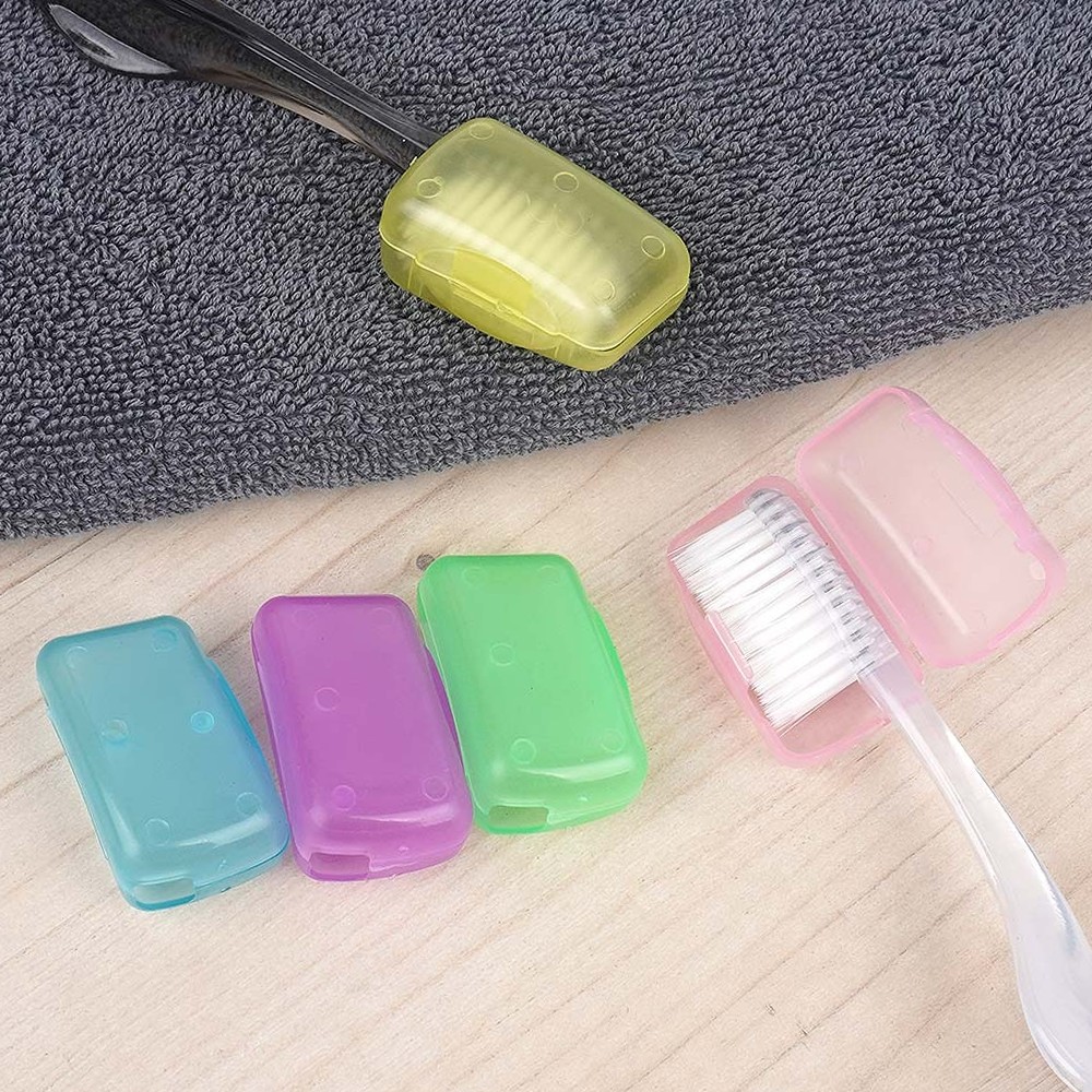 휴대간편여행용칫솔캡 개별포장야외용칫솔뚜껑 위생관리욕실정리 5P - 상품 이미지