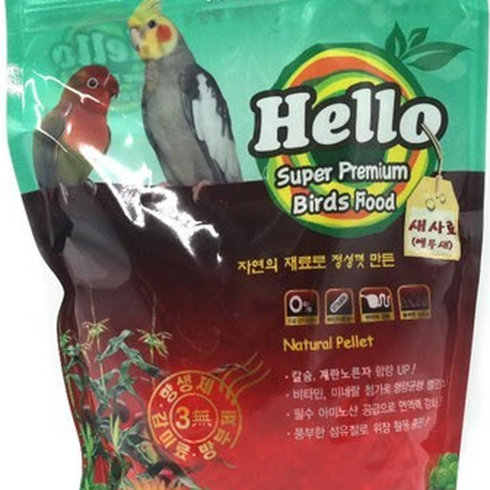 지퍼백보관소화흡수애완조사료 무항생제영양공급 내츄럴펠렛건강관리앵무새사료 900g - 상세 이미지 3