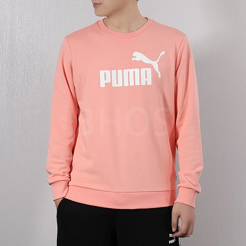 푸마 ESS logo Crew Sweat TR big 맨투맨 핑크